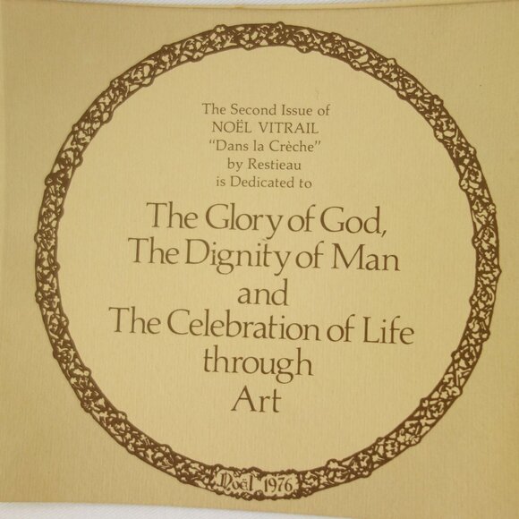 Vintage 1977 Henri DArceau & Fils Limoges Noel Vitrail Collectors Plate w/ COA - Picture 10 of 10